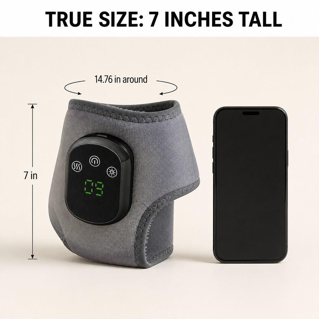 True size: 7 inches tall, 14.76 inches around - next to a smartphone for scale