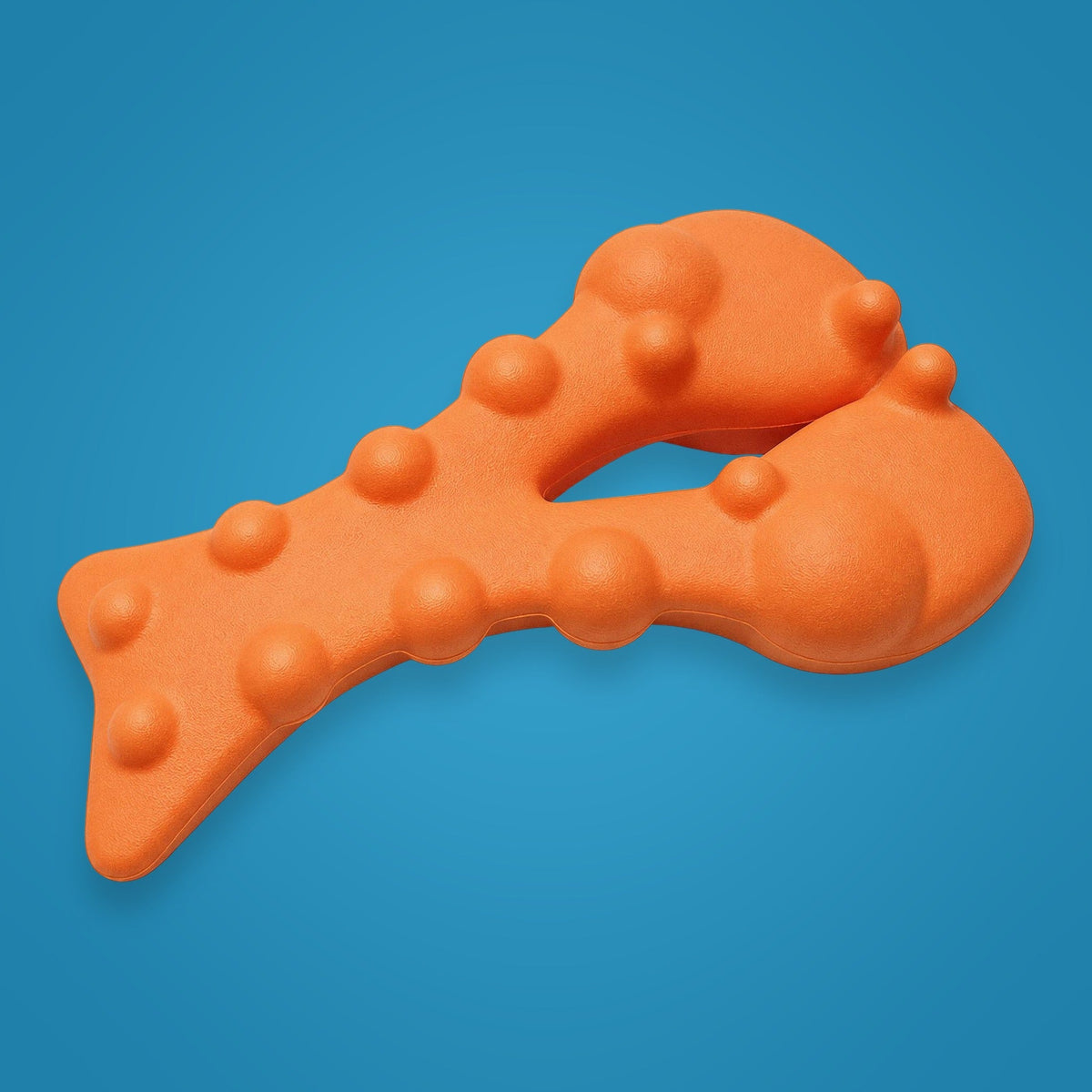 Snando Neck Release Board in orange, shown large and clear on a Snando blue background