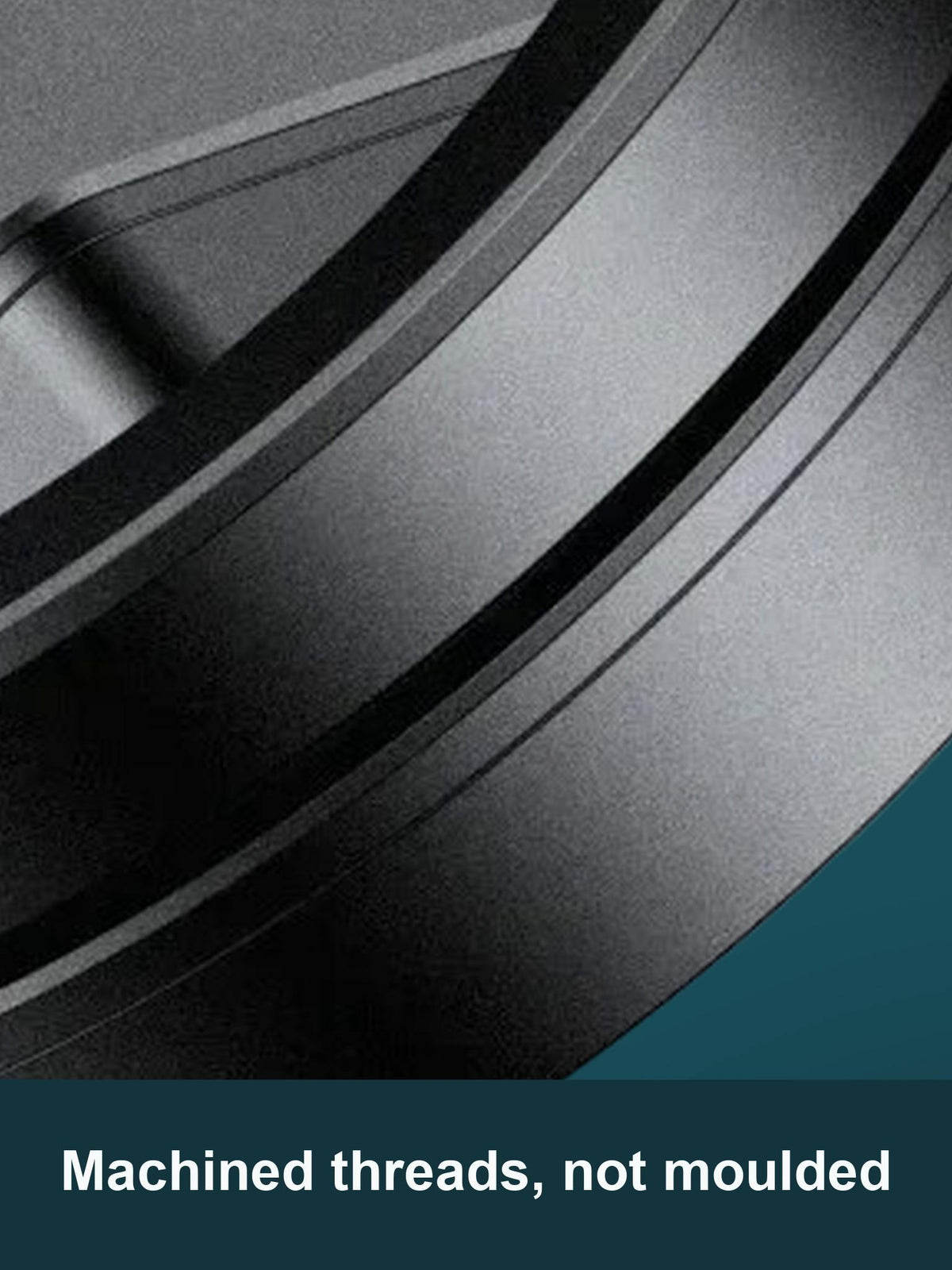 Close-up of the machined threads on the 52mm filter mount