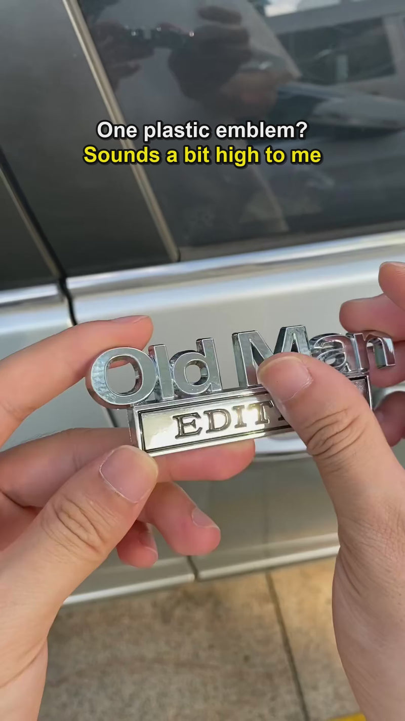 Old Man Edition — looks OEM, fooled the salesman